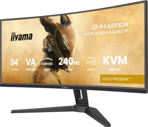 Iiyama G-MASTER GCB3486WQSCP-B1 - 34" CURVE UWQHD 240Hz VA 0.4ms HDR FreeSync Premium — vue 2