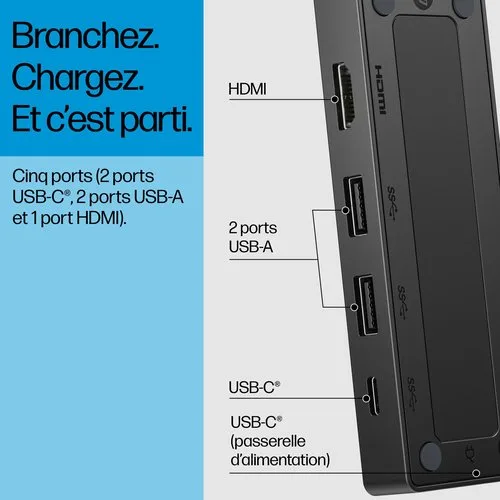 HP USB-C TRAVEL HUB G3 — vue 4