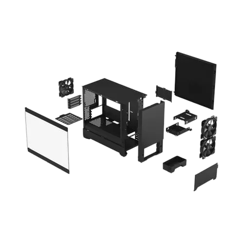 Fractal Design Pop Mini Silent Black TG Clear Tint - mT/m-ATX — vue 3