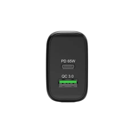 Port Chargeur mural GaN 65W - USB-C/USB-A - Noir — vue 2