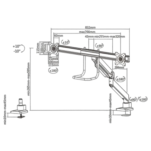 NewStar NeoMounts Flat Screen Desk mount — vue 13