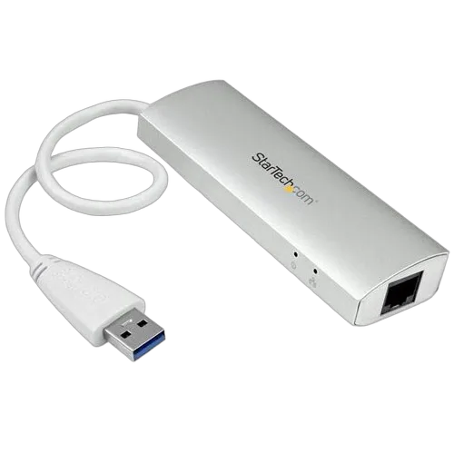 StarTech 3 Port Portable USB 3.0 Hub plus GbE — vue 2