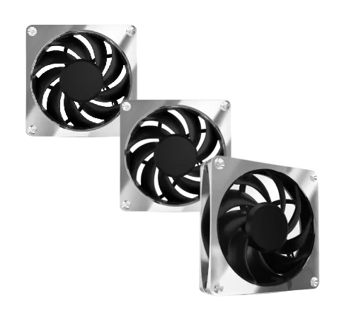 Alphacool Apex Stealth Metal 120mm - 3000rpm Chrome Pack de 3 — vue 1
