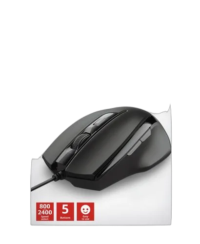 Trust VOCA COMFORTABLE WIRED MOUSE - — vue 6