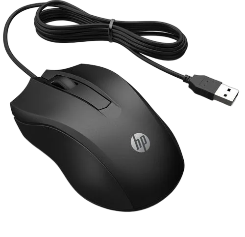 HP 100 BLK WRD Mouse — vue 2