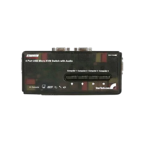 StarTech 4 Port USB KVM Switch w/Audio & Cables — vue 1