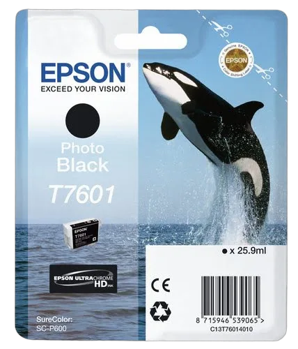 Epson Ink/T7601 Killer Whale 25.9ml PBK — vue 1