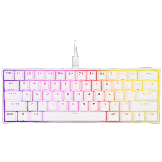 Corsair K65 RGB Mini 60% Blanc (Cherry MX Red) — vue 1