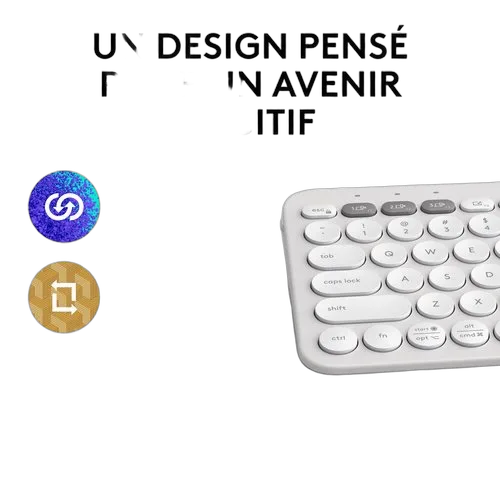 Logitech PEBBLE KEYS 2 K380S TONAL WHITE — vue 16