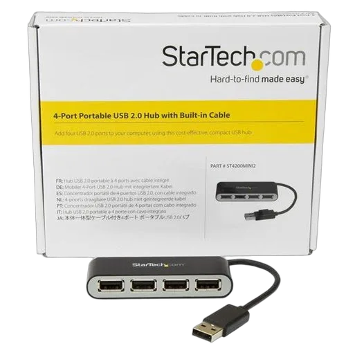 StarTech 4 Port Portable USB 2.0 Hub with Cable — vue 6