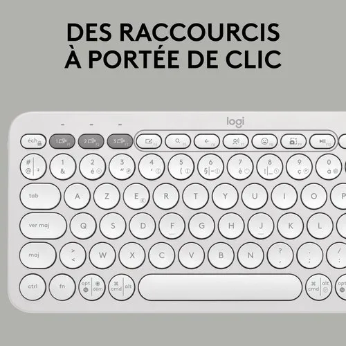 Logitech PEBBLE KEYS 2 K380S TONAL WHITE — vue 9