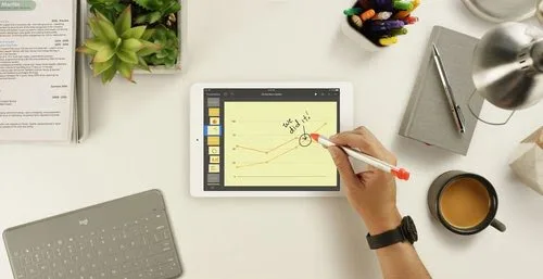 Logitech Crayon Orange, Blanc — vue 21