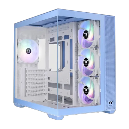 Thermaltake View 380 TG ARGB Hydrangea Blue - MT/Sans Alim/ATX — vue 1
