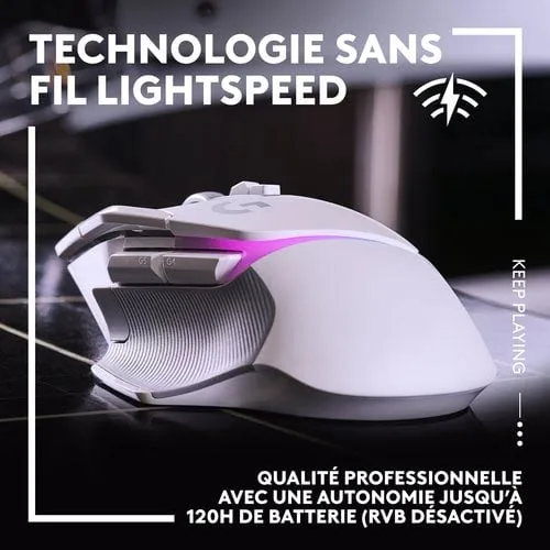 Logitech G502 X Plus - Sans-Fil - RGB - Blanc — vue 11