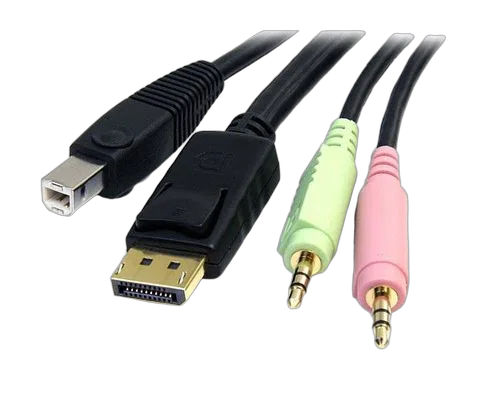 StarTech 4-in-1 USB DisplayPort KVM Switch Cable — vue 3