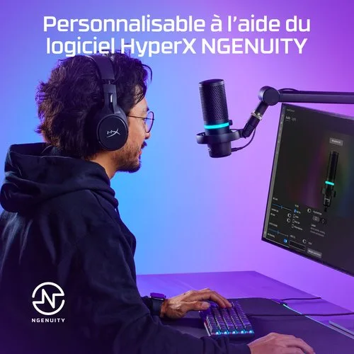 HP HyperX DuoCast-USB Microphone Black — vue 7