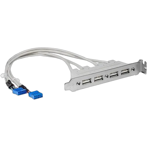 StarTech 4 Port USB A Female Slot Plate Adapter — vue 1