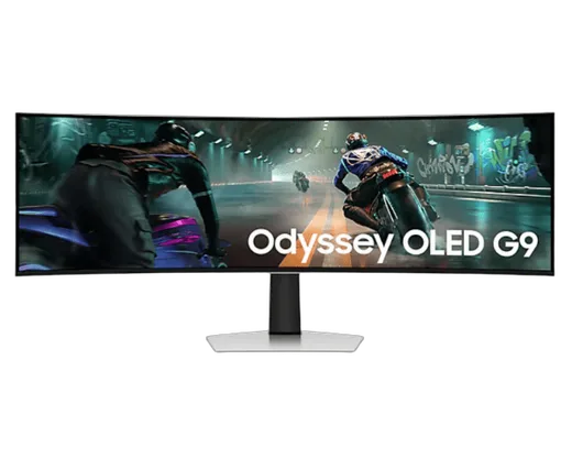 Samsung Odyssey OLED G9 S49DG910SU - 49" QD-OLED DQHD 144Hz 0.03ms Compatible G-Sync — vue 1