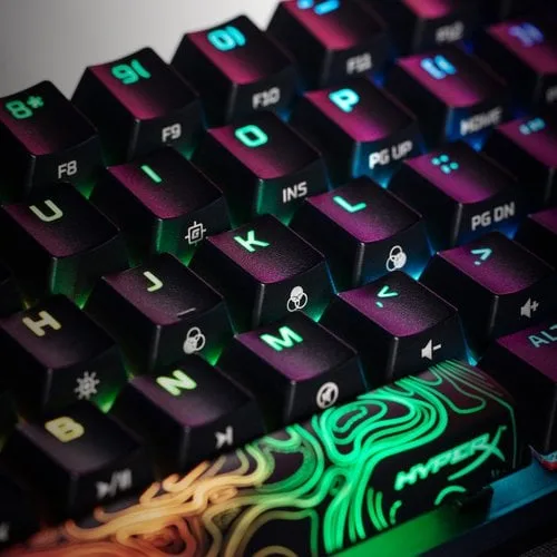 HP HyperX Alloy Origins HX Red Keyboard FR — vue 3