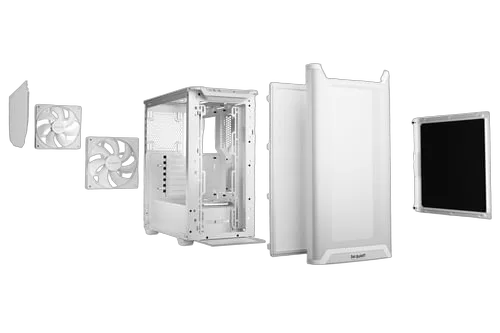 be quiet! PURE BASE 501 Airflow White - MT/SansAlim/ATX — vue 4