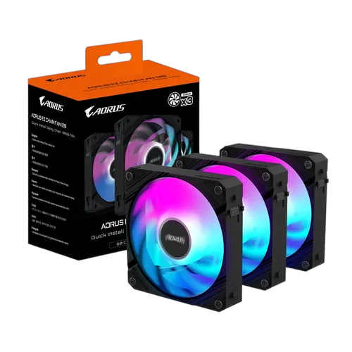 Gigabyte Aorus Ez Chain Fan - Pack 3x120mm - Noir — vue 1