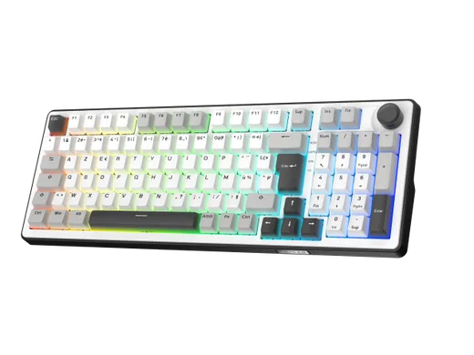 The G-LAB Keyz Elite 400 WG - Mécanique - Sans-Fil - RGB - Blanc/Gris — vue 2