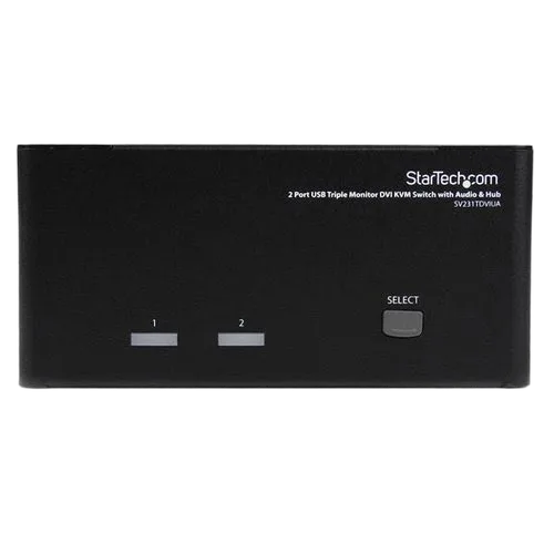 StarTech 2 Port Triple Monitor DVI USB KVM Switch — vue 2