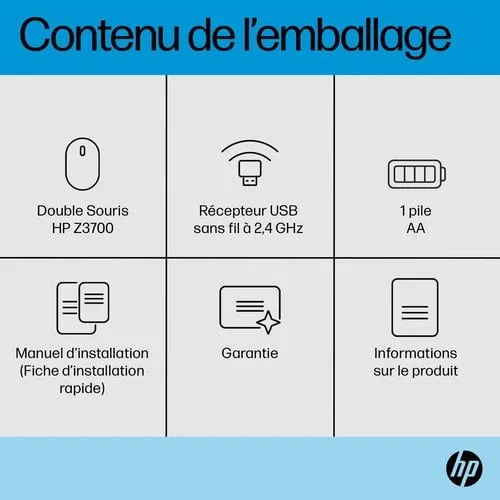 HP Z3700 Dual BLK Wireless Mouse EMEA-IN — vue 10