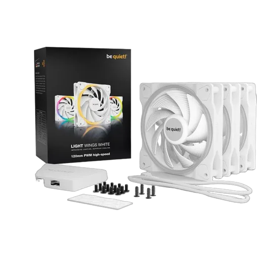 be quiet! Pack de 3 Light Wings 120mm PWM ARGB Blanc — vue 5