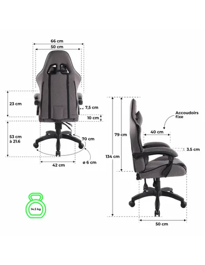 Spirit Of Gamer ARENA DARK GREY — vue 4