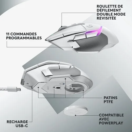 Logitech G502 X Plus - Sans-Fil - RGB - Blanc — vue 15