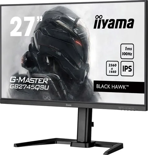 Iiyama G-Master Black Hawk GB2745QSU-B2 - 27" WQHD 100Hz IPS 1ms Pivot Adaptive Sync — vue 4