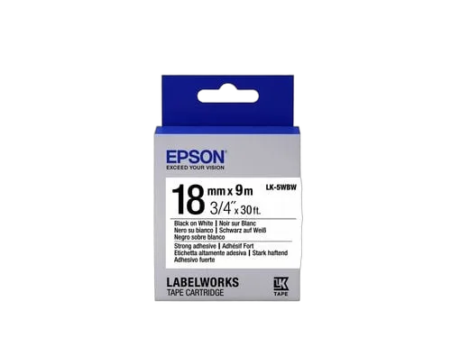 Epson TAPE LK-5WBW STRNG ADH BLK-/WHT — vue 1