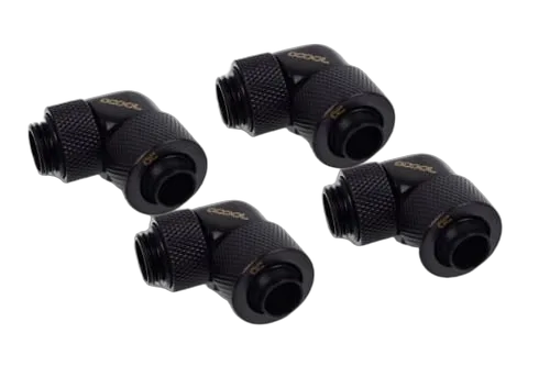 Alphacool Eiszapfen Fitting compression - 13/10mm - 90° rotatif G1/4 - Pack de 4 - Noir — vue 1