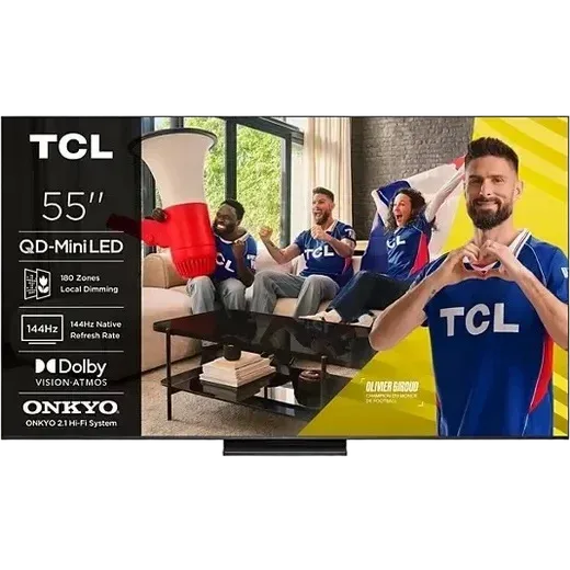 TCL 55C69K - 55" QLED 4K 144Hz Google TV Wifi Bluetooth FreeSync Premium Pro