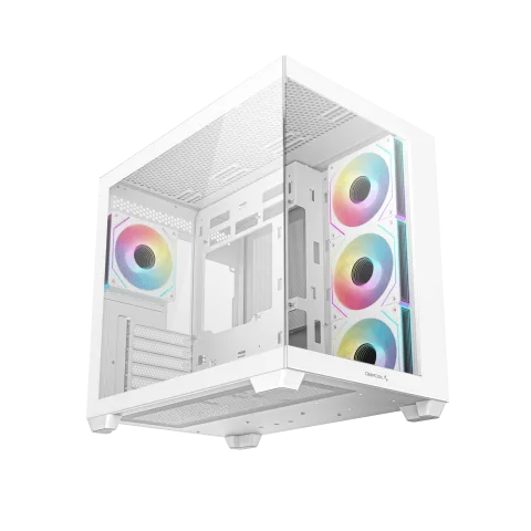 Deepcool CG530 4F Blanc - MT/Sans Alim/ATX + LT360 ARGB Blanc — vue 4