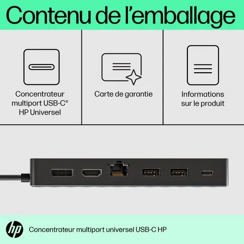 HP UNIV USB-C MULTIPORT HUB — vue 11