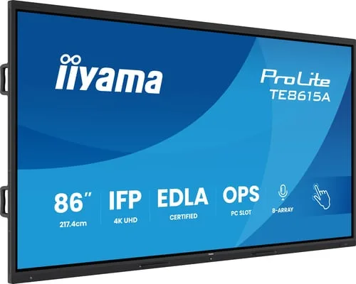 Iiyama Prolite TE8615A-B1AG - 85.6" 4K Tact IPS 8ms Android14 iiShare — vue 2