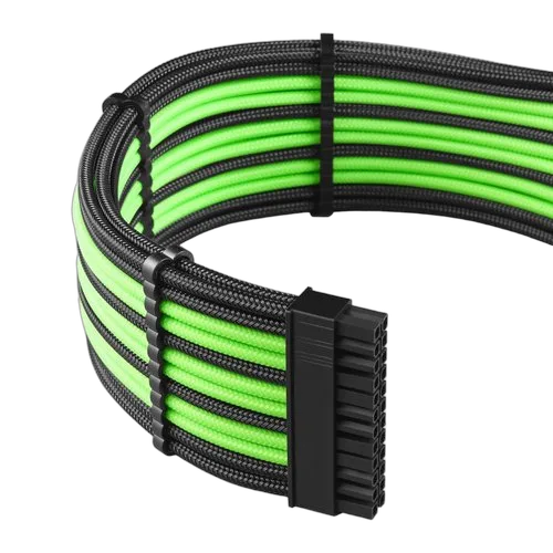 CableMod Cable Kit C-Series PRO ModMesh Black/Light Green Corsair - CM-PCSR-FKIT-NKKLG-R — vue 3