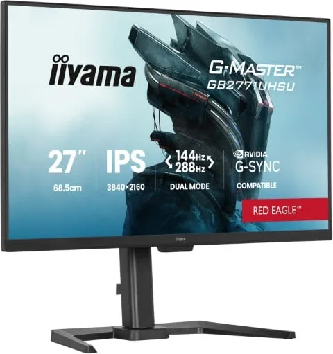 Iiyama G-Master GB2771UHSU-B1 - 27" 4K 144Hz ou FHD 288Hz IPS 0.8ms G-Sync — vue 2