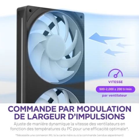 NZXT F420RGB Core Fan (Single Frame) - Noir — vue 12