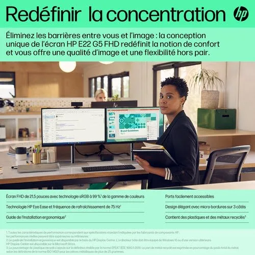 HP E-Series E22 G5 — vue 9