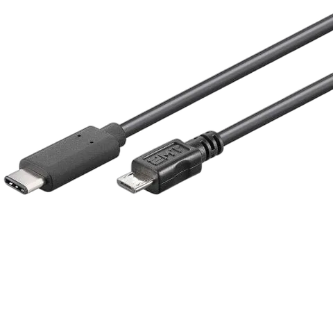 Câble USB-C/Micro USB-B mâle/mâle- 1m - Anthracite