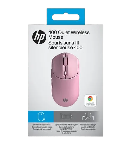 HP 400 Quiet Pink Wireless Mouse EURO — vue 11