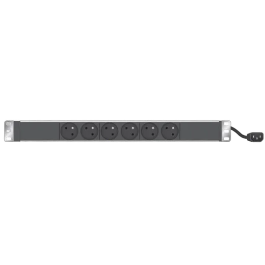 Multiprise Rackable 19" 6 prises/cordon C14, vue 1