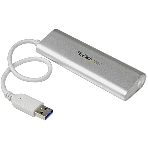 StarTech 4 Port Portable USB 3.0 Hub - Aluminum — vue 2