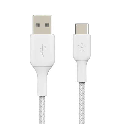 Belkin USB-A to USB-C Cable Braided 0.15M White — vue 4