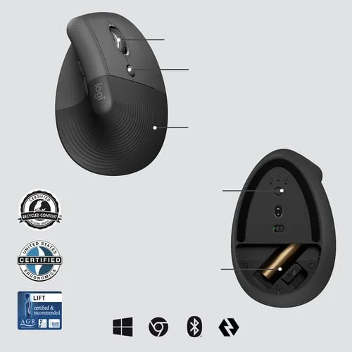 Logitech Lift for Business - Sans-Fil - Graphite — vue 6