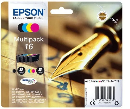 Epson - Noir, Cyan, Magenta, Jaune - C13T16264012 — vue 1