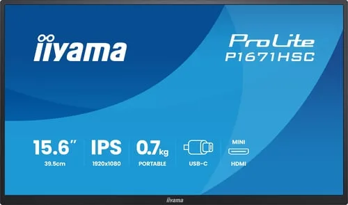 Iiyama ProLite P1671HSC-B1 - 15.6" FHD IPS USB-C avec Housse — vue 2